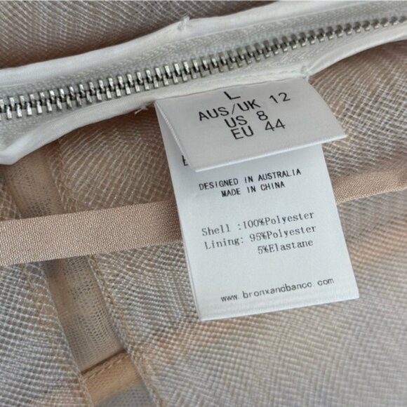 🆕 BRONX & BANCO 🧿 NWOT Maraya Blanc Lace Mini Dress, Sz L US 8 - Picture 14 of 14